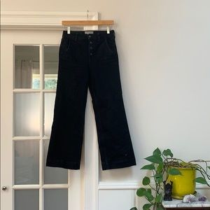 everlane the wide leg jean, button fly